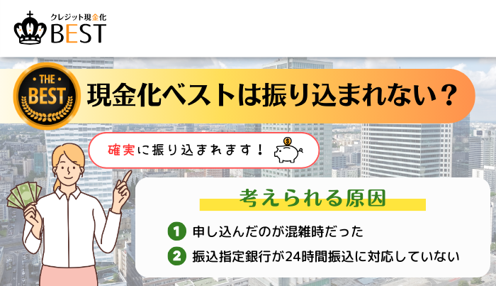 現金化ベストは振り込まれない？