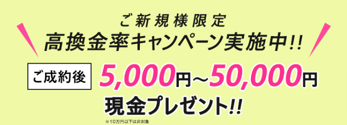 タイムリーの新規利用者向け現金プレゼント