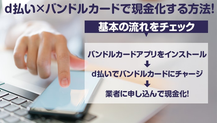 d払い×バンドルカードで現金化する方法!基本の流れをチェックしよう